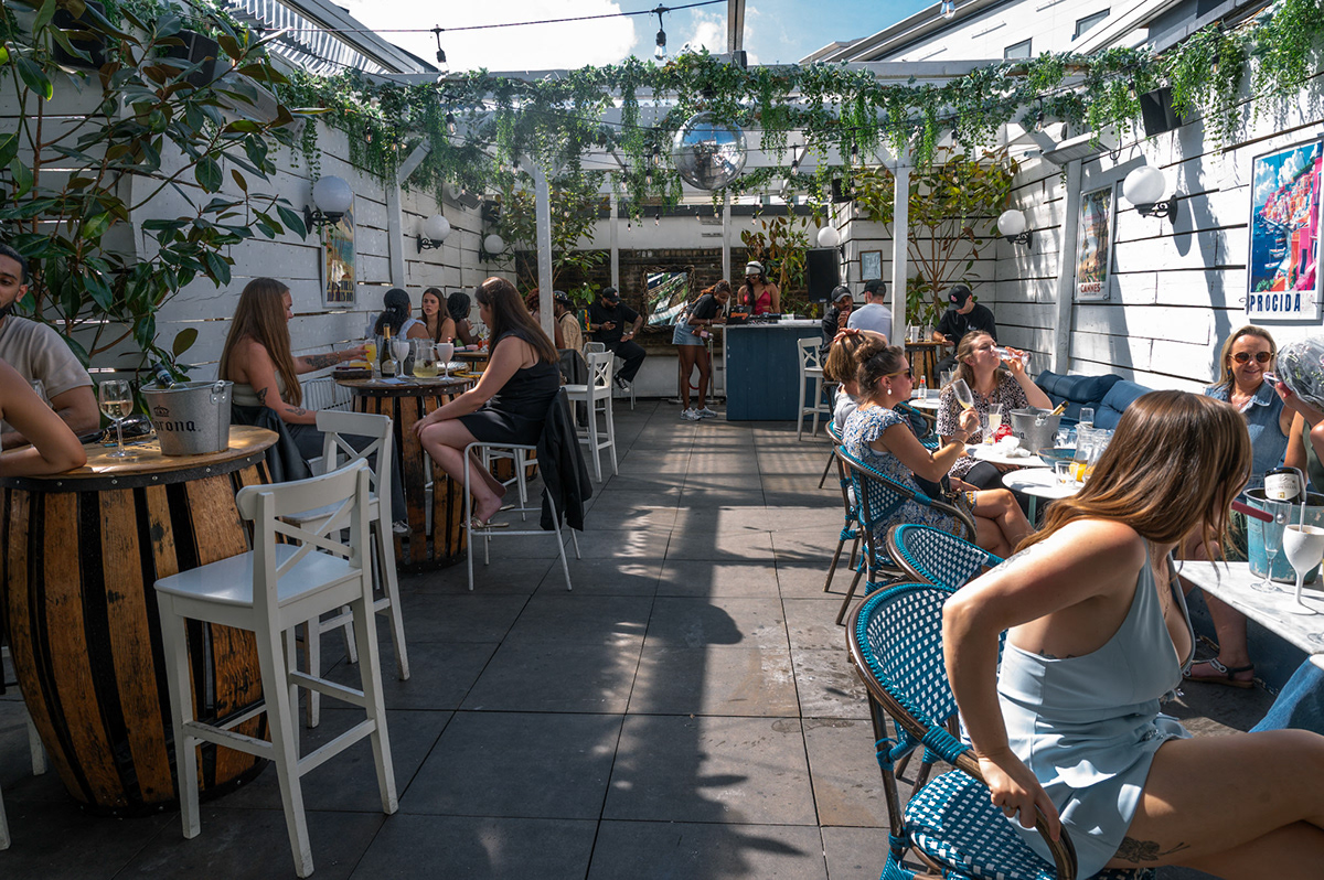 Terrace event photography example