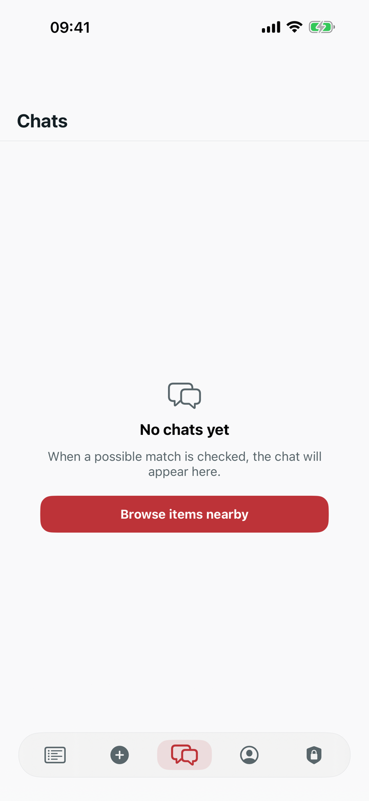 Pinglo private messages screen